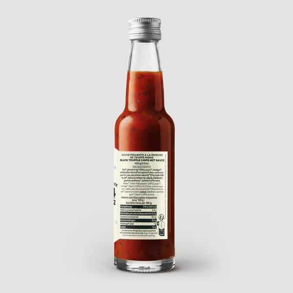 Sauce pimentée à la truffe noire flacon 100g - vue de droite