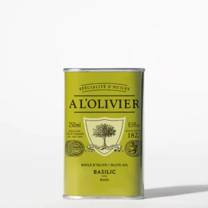 Huile d'olive infusée au basilic A l'Olivier - boîte 250ml