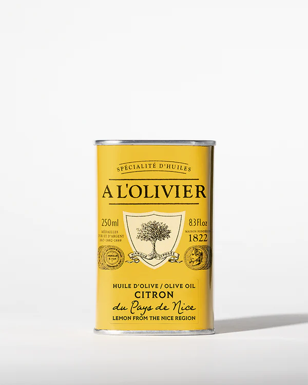 Huile d'olive infusée au citron du Pays de Nice A l'Olivier - boîte 250ml