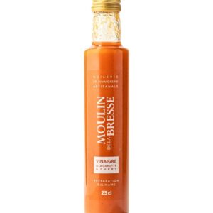 Vinaigre à la pulpe de carotte et au curry en format 25cl