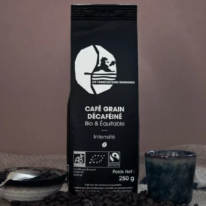 Café décaféiné bio , extraction de la caféine par méthode naturelle, arabica, équitable