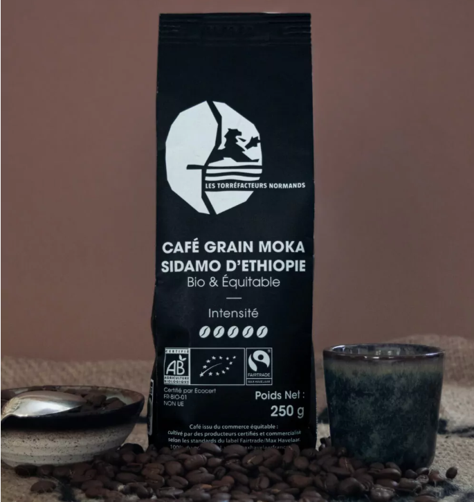 Café moka sidamo d'Ethiopie bio equitable 100% arabica 250g