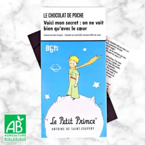 Le chocolat de poche, tablette chocolat noir Le Petit Prince bio