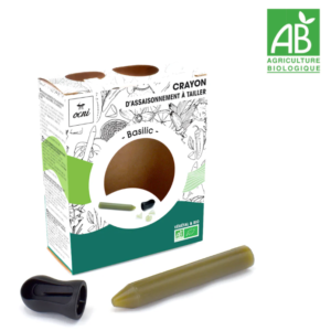 crayon d'assaisonnement à tailler au basilic bio