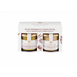 Coffret de deux verrines apéritives : tartinables à la truffe d'été artichaut et asperge