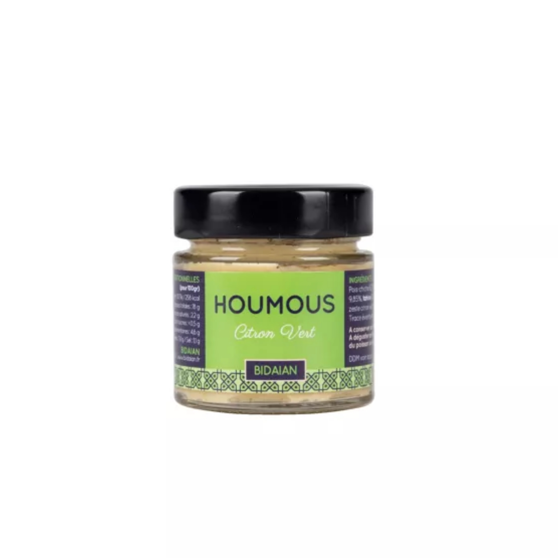 tartinable houmous citron vert idéal pour l'apéritif 100g