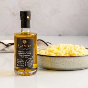 huile d'olive vierge extra aromatisée à la truffe noire avec morceaux 100ml
