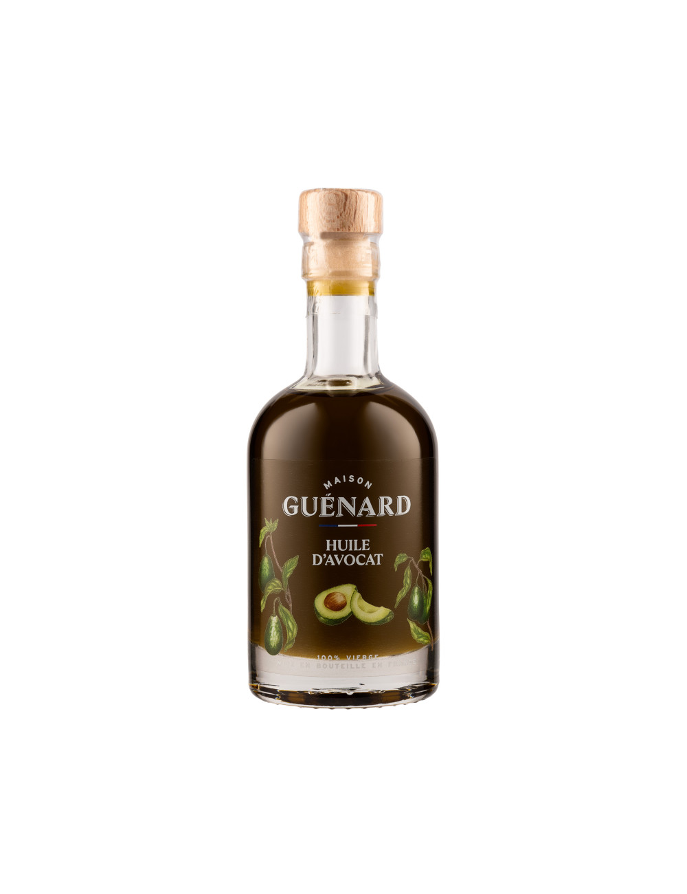 huile d'avocat vierge en bouteille