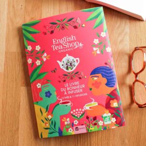 livre du bonheur à infuser , coffret cadeau 24 sachets de thés et infusions bio English tea Shop