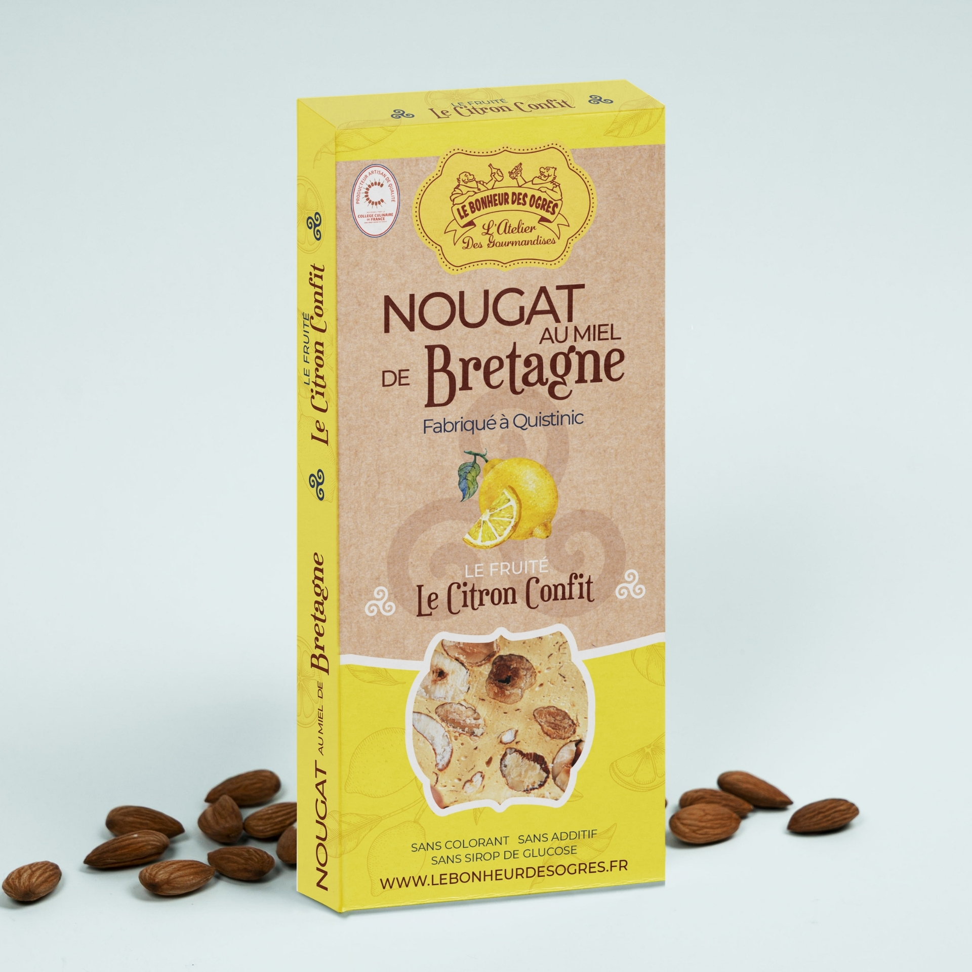 nougat tendre au citron confit 80g
