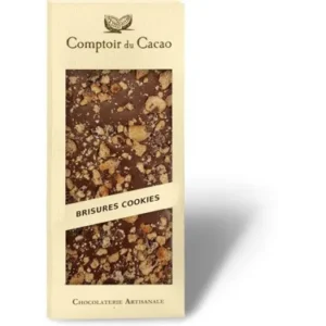 Tablette de chocolat au lait gourmande aux brisures de cookies 90g