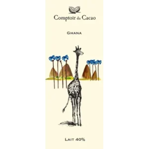 tablette de chocolat au lait du Ghana 40% 80g