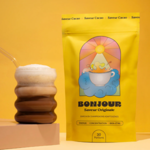 Bonjour drink , alternative au café a base de champignons adaptogènes. Booste tes capacités cognitives