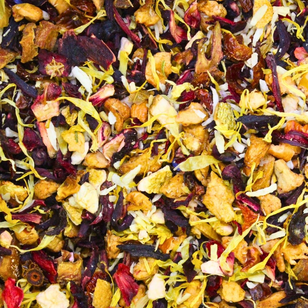Infusion exotique Rêve des Caraïbes hibiscus, coco, mangue, papaye