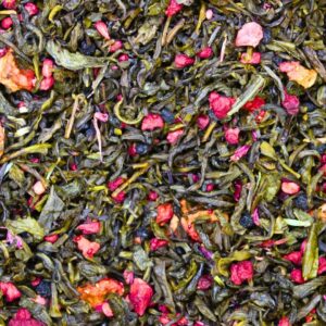 Thé vert Framboise Frivole aux fruits rouges par Halmahera