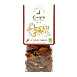 Amandes grillées au piment d'Espelette bio idéales pour l'apéritif